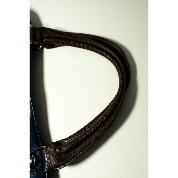 Handbag Blue purse pocket book shoulder - Picture 14 of 14